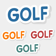 Vector Sticker Golfl