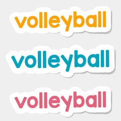 Vector Sticker volleyball