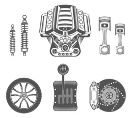 Vector Set of Spare Parts