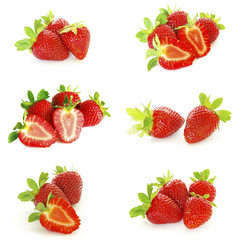 Fototapeta na wymiar Strawberry. Fruits on white. Collection