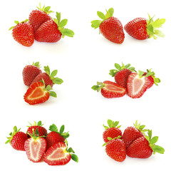 Fototapeta na wymiar Strawberry. Fruits on white. Collection
