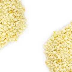 Sesame seeds isolated on white background