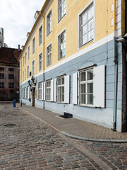 architectural details of old city center in Riga, Latvia