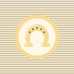Horseshoe color flat icon
