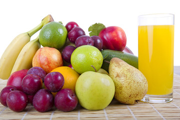 fruits and juice