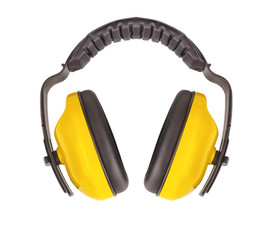 Protective ear muffs Isolated on a white background.