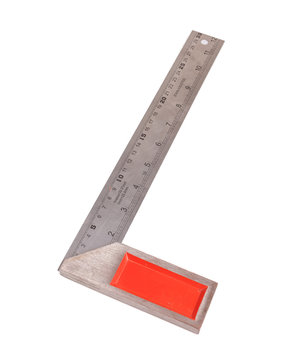 The metal measuring tool Isolated on a white background.
