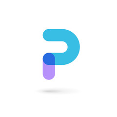 Letter P logo icon design template elements