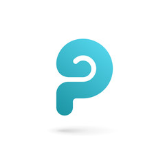 Letter P logo icon design template elements