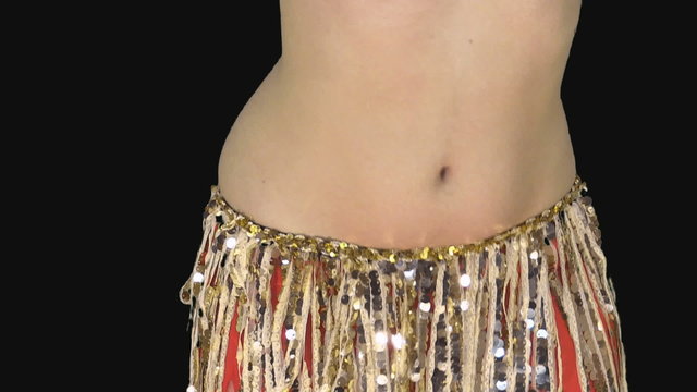beautiful traditional oriental belly dancer studio shoot