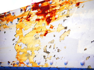 Peeling paint on a wall, Bridge