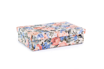 Beautiful gift box on a white background.