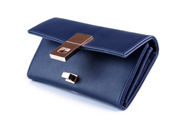Woman wallet isolated on the white background.