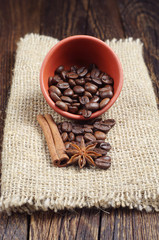 Bowl with coffee beans
