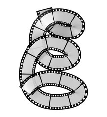 Film strip alphabet letter