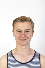 Obraz premium portrait of a cheerful young man. background with space for text