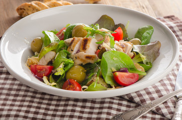 Fresh Salad with chicken breast
