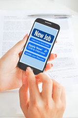 Apply for a job via smartphone or mobile device