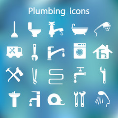 Icons set Plumbing