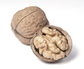 Walnuts Isolated on White Background