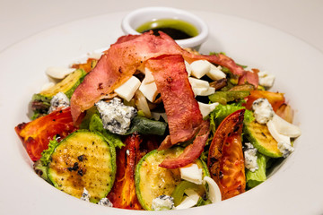 Ensalada de calabaza con tocino