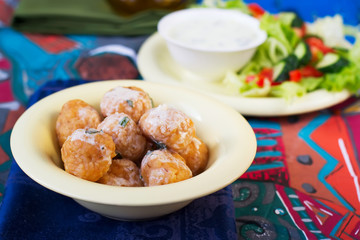 meatballs from bulgur.selective focus