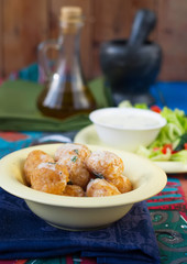 meatballs from bulgur.selective focus