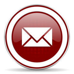 email red glossy web icon