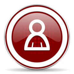 person red glossy web icon