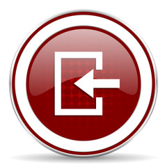 enter red glossy web icon