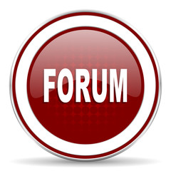 forum red glossy web icon