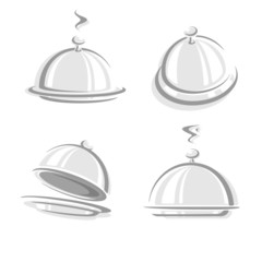 Cloche restaurant. Vector