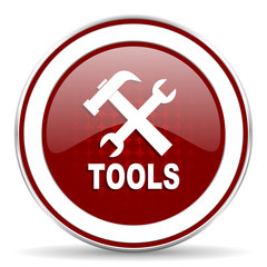 Obraz premium tools red glossy web icon