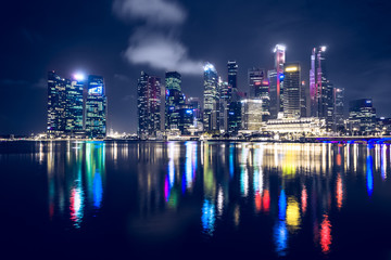Plakat Singapore at night