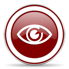 Fototapeta premium eye red glossy web icon