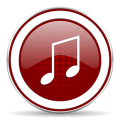 music red glossy web icon