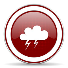 storm red glossy web icon