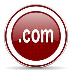 com red glossy web icon