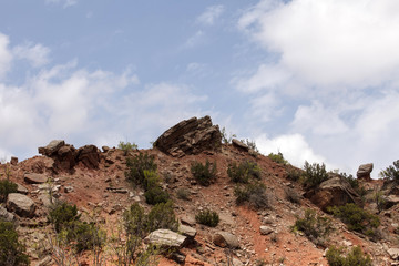 Fototapeta na wymiar Canyon mit Abbruch Gestein