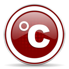 celsius red glossy web icon