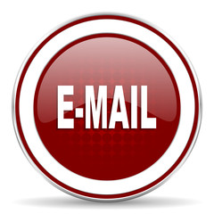 email red glossy web icon