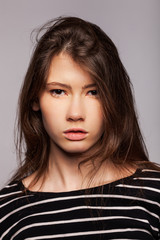 Stylish Nice Young Adult European Model Woman - Stock Image