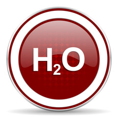 water red glossy web icon