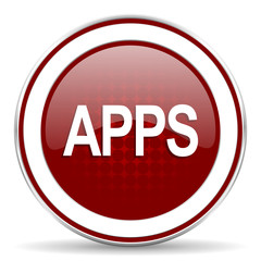 apps red glossy web icon