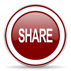 share red glossy web icon