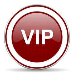 vip red glossy web icon
