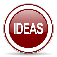 ideas red glossy web icon