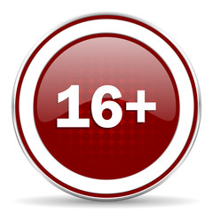 adults red glossy web icon