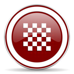 chess red glossy web icon