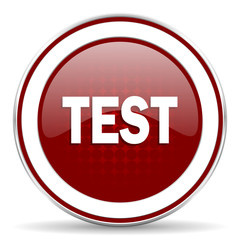 test red glossy web icon